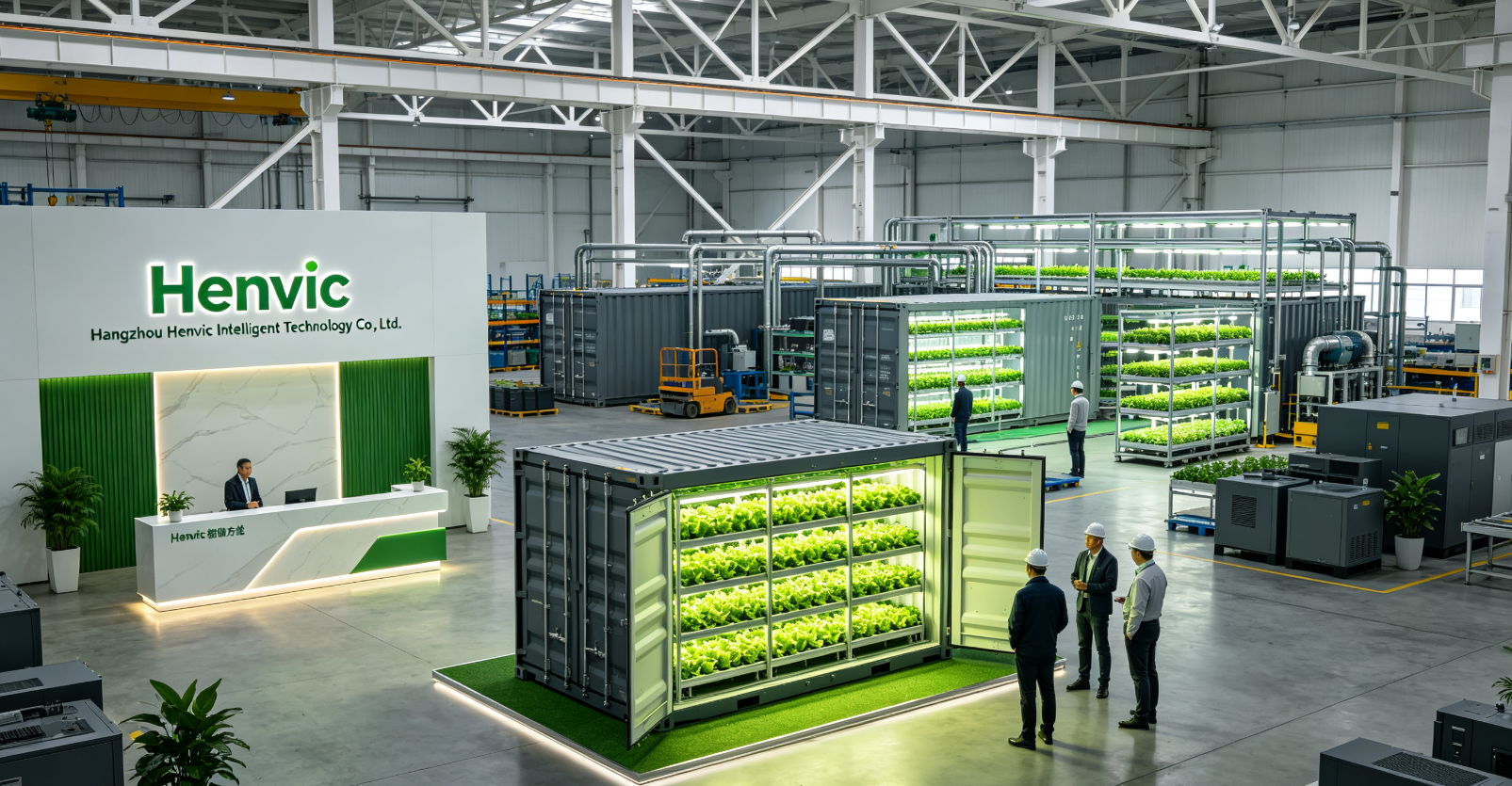What can a container plant factory grow?