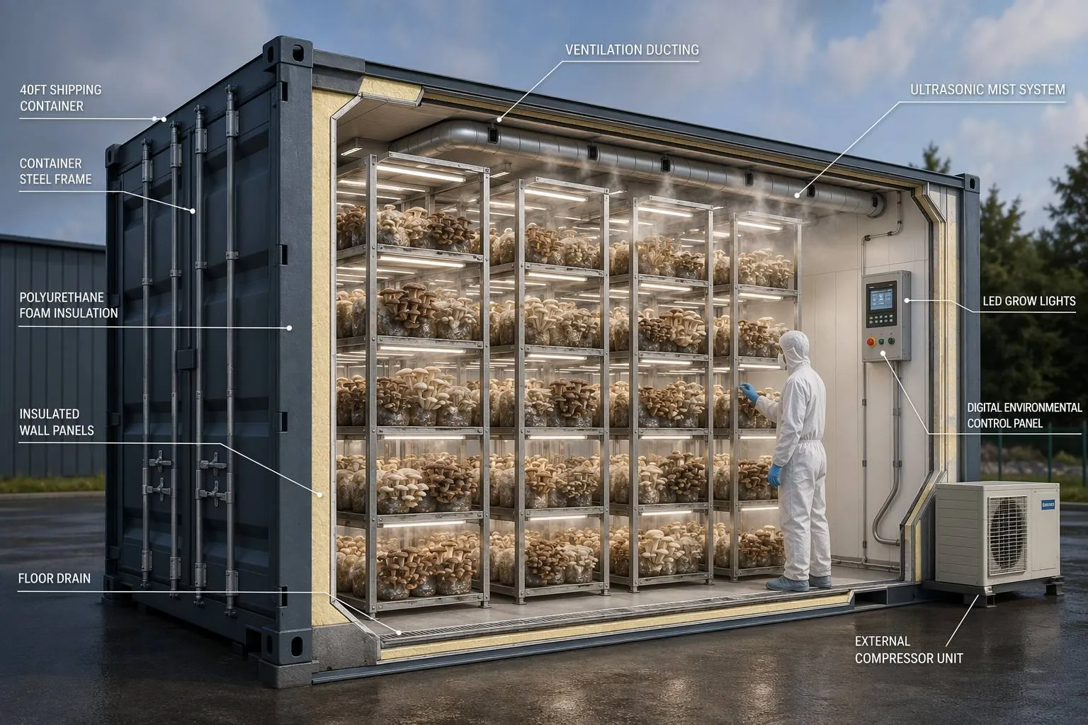 Mushroom Cultivation Breakthrough: Inside the Revolutionary Container Farms